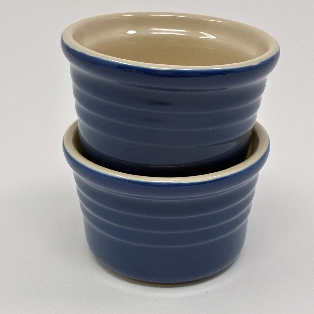 Set of 2 Le Creuset Stoneware Blue 3.25